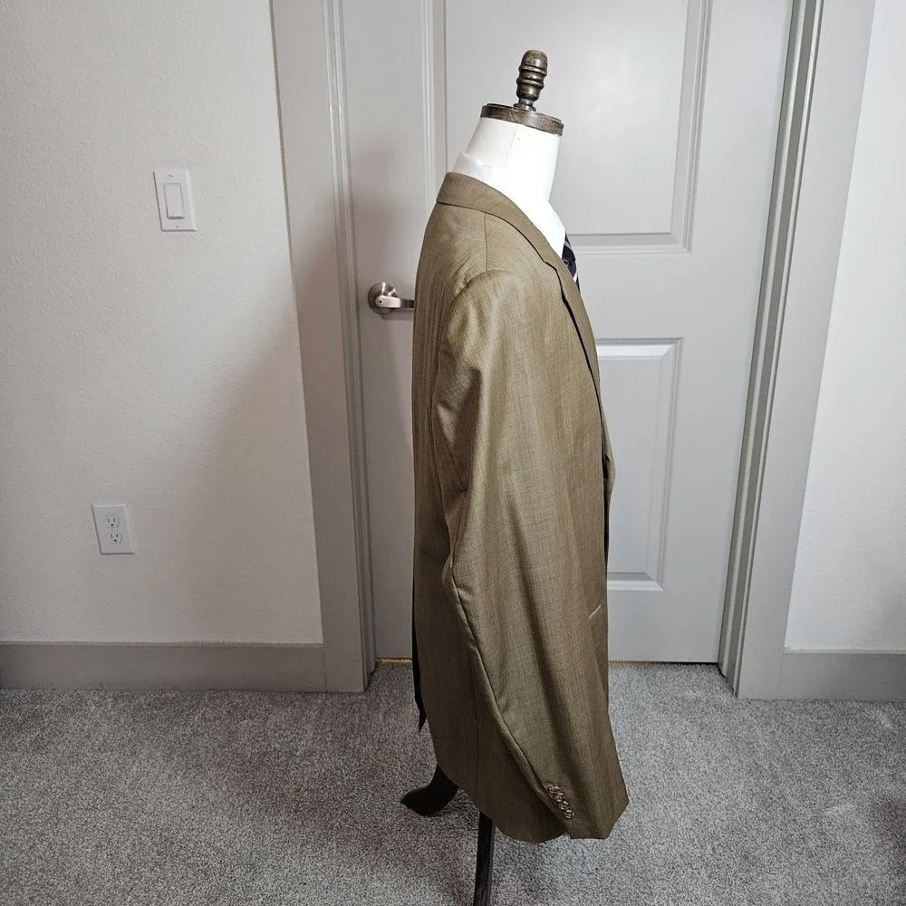 Jack Victor 48 XL Extra Long Wool Suit Blazer Jacket‎ Men Super 100's Tan